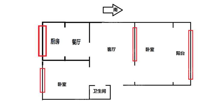 虹桥组团12室1厅1卫59㎡