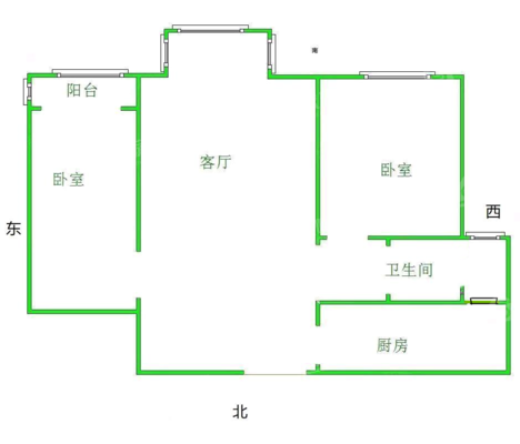 天成首府2室2厅1卫107㎡