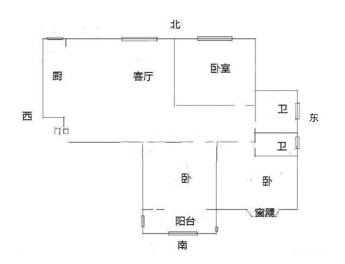 东方世纪城3室1厅1卫126㎡