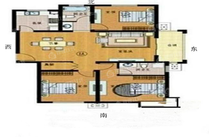 嘉禾一方一期3室2厅2卫138㎡