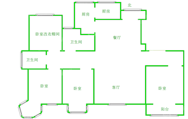 天成郡府西区4室2厅2卫196㎡