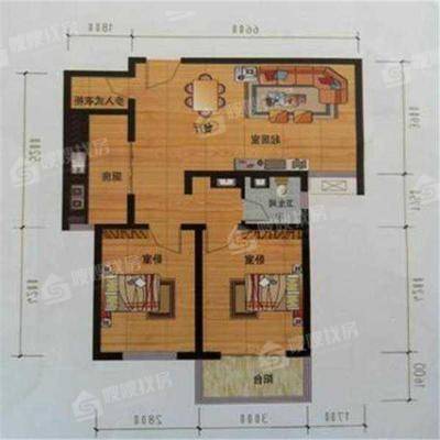 凤凰城（A区）2室2厅1卫90㎡