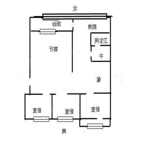 钢管厂宿舍3室2厅1卫121㎡