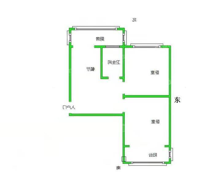 师院小区（师专宿舍）2室1厅1卫54㎡