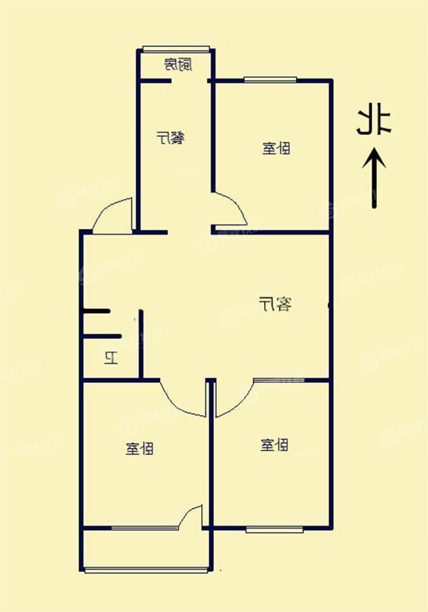 欣怡小区3室2厅1卫90㎡