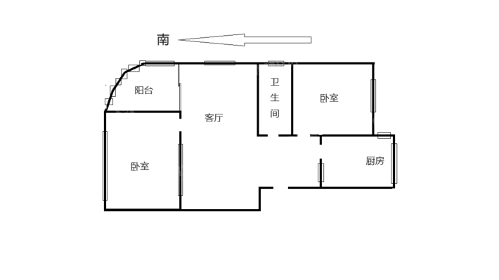 新居宅小区2室1厅1卫61㎡