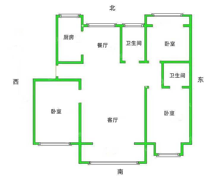 万润绿景园3室2厅2卫146㎡