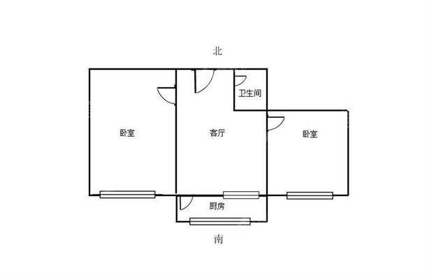 新通用宿舍楼2室1厅1卫54㎡