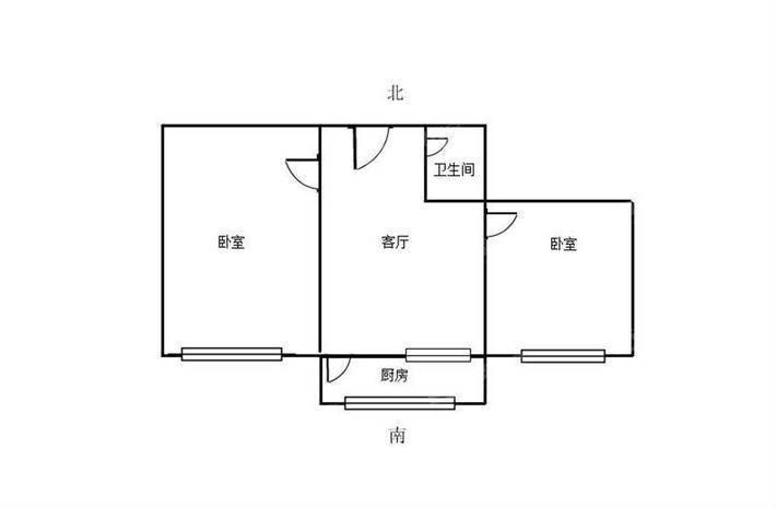 新通用宿舍楼2室1厅1卫54㎡