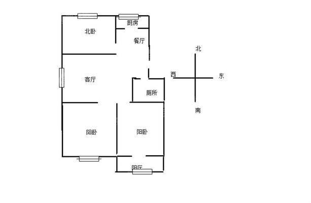 建设小区3室2厅1卫104㎡