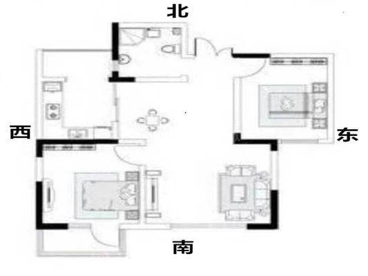 阳光国际2室2厅1卫93㎡