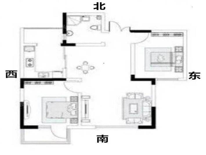 阳光国际2室2厅1卫93㎡