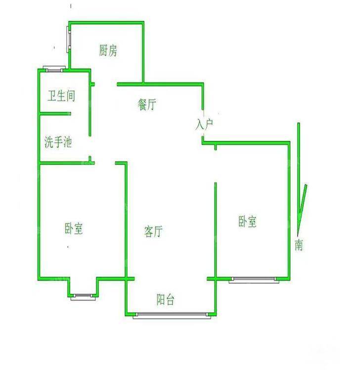 嘉禾一方一期2室2厅1卫98㎡