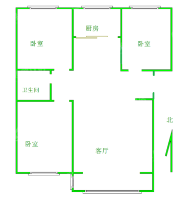 世纪家园3室2厅2卫127㎡