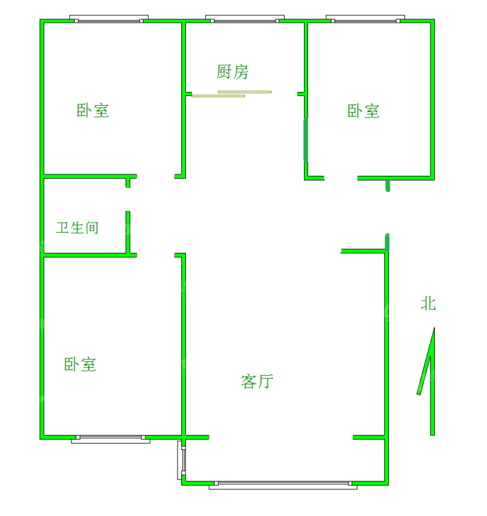 世纪家园3室2厅2卫127㎡