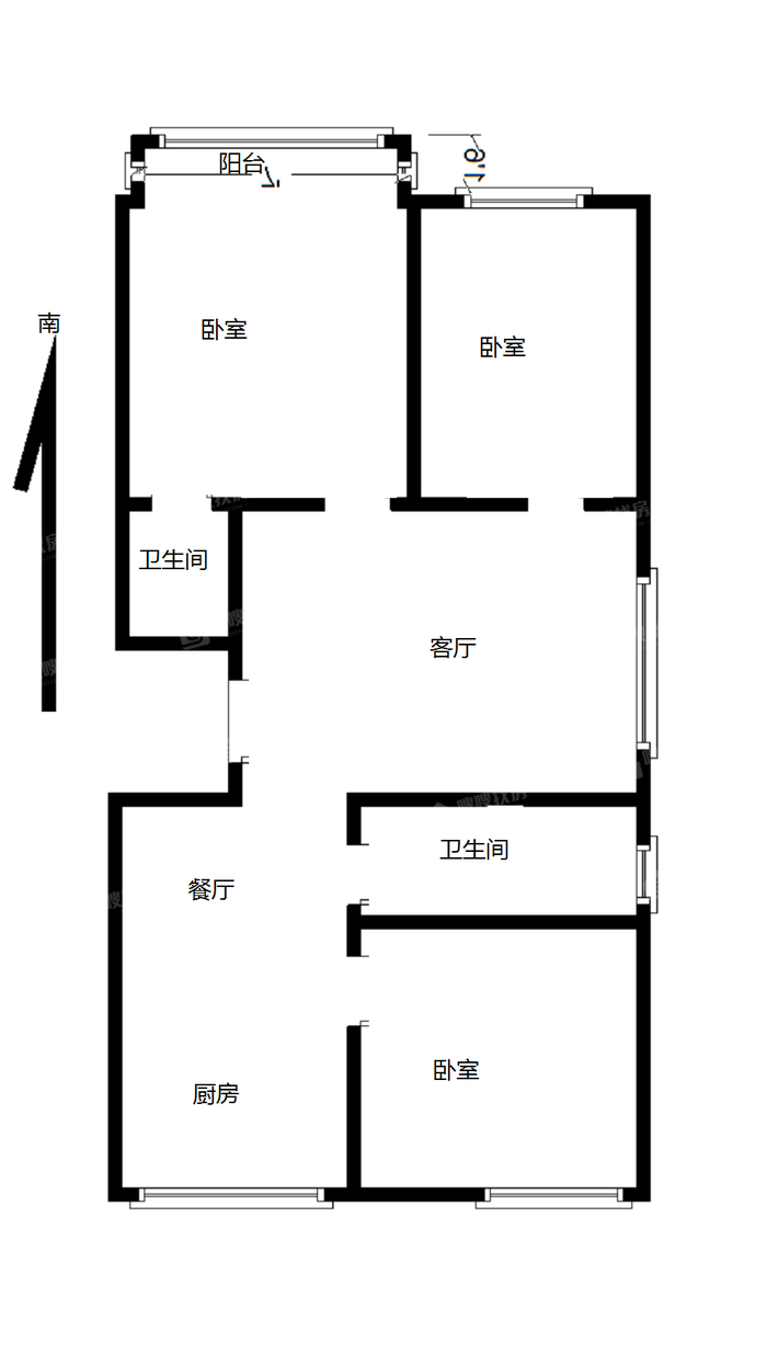 武阳（花园）小区3室2厅2卫141㎡