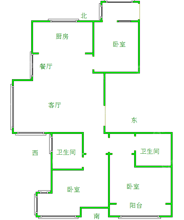 天成明月洲3室2厅2卫115㎡