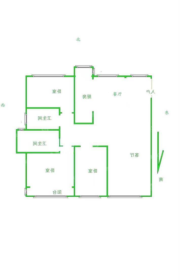 禧福荷堂A区3室2厅2卫138㎡