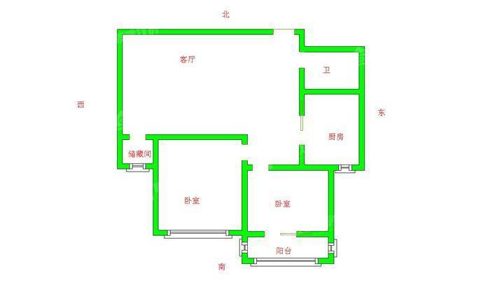 百合世嘉2室2厅1卫82㎡