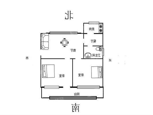 园林处小区2室2厅1卫76㎡