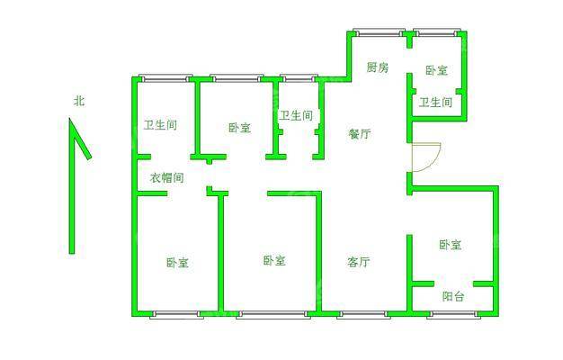 天成郡府西区5室2厅3卫194㎡