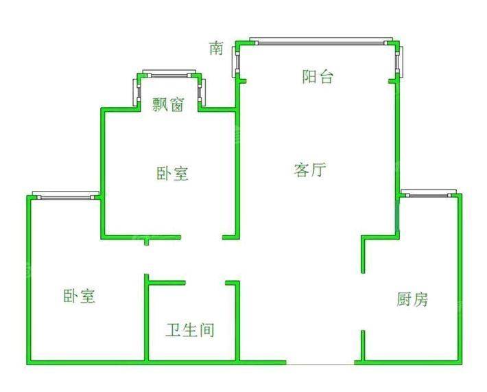 御河新城东区2室2厅1卫85㎡