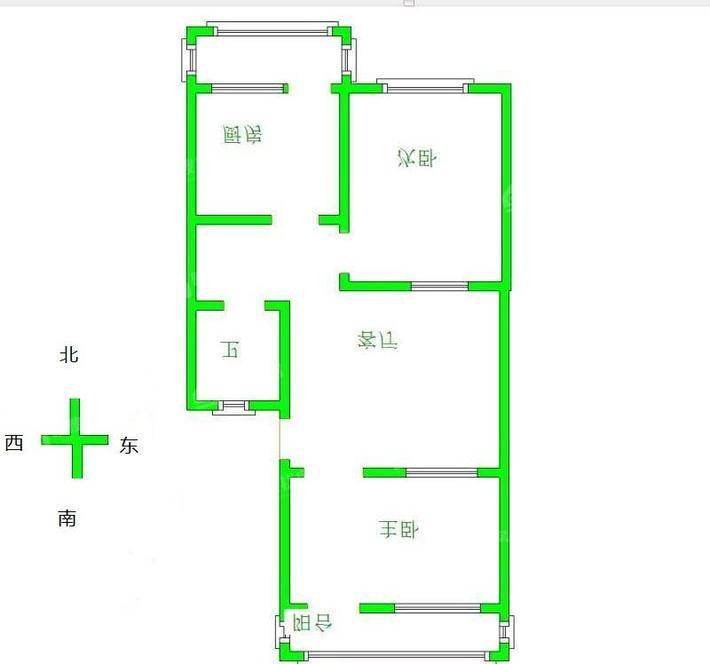 朝阳二区2室2厅1卫64㎡