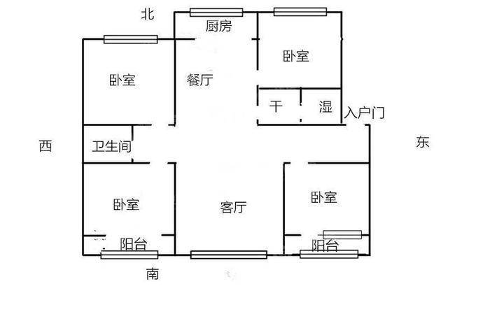 市社小区4室2厅2卫153㎡