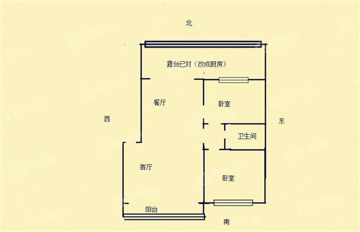 广厦小区2室2厅1卫77㎡