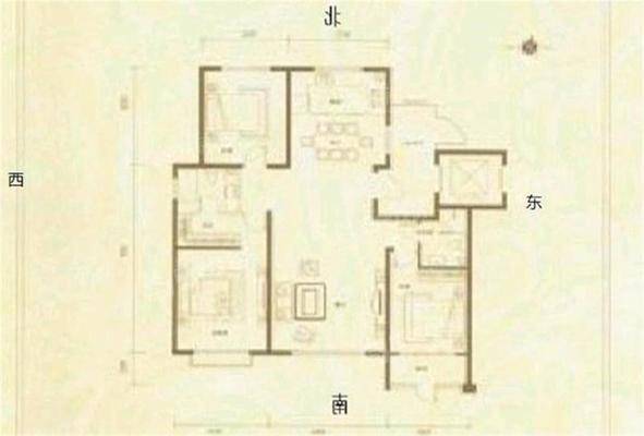 天成郡府西区3室2厅2卫137㎡