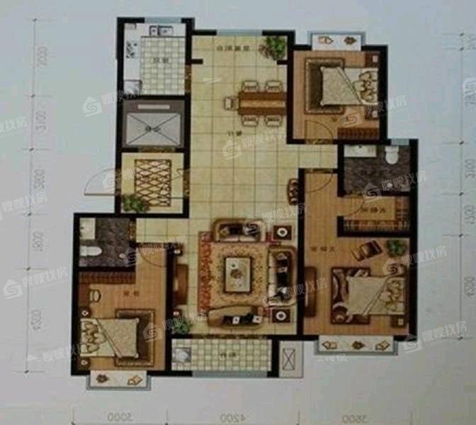 颐和庄园（三期A区）3室2厅2卫138㎡