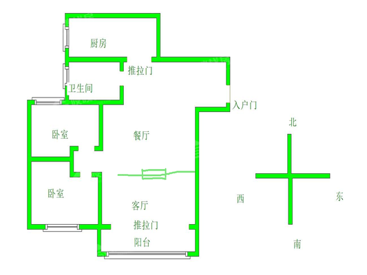 塞纳左岸2室2厅1卫95㎡