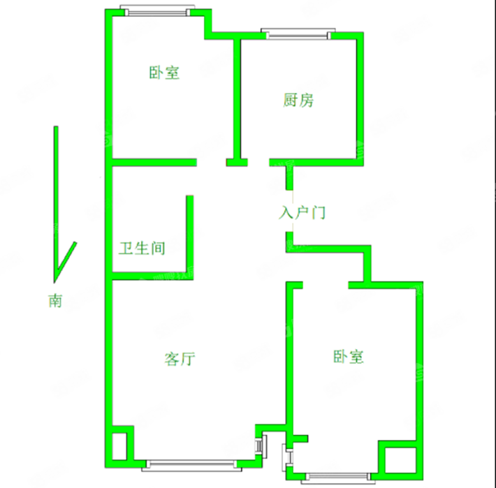 宏宇城（C区）2室2厅1卫94㎡