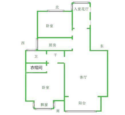 天成郡府东区2室2厅2卫99㎡