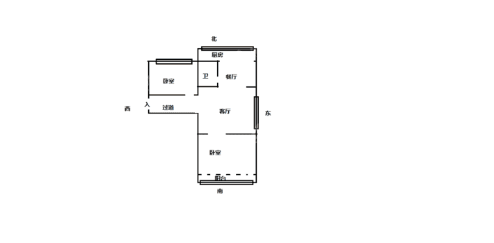 石化新村沧炼2室2厅1卫64㎡