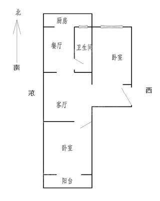 石化新村沧炼2室2厅1卫63㎡