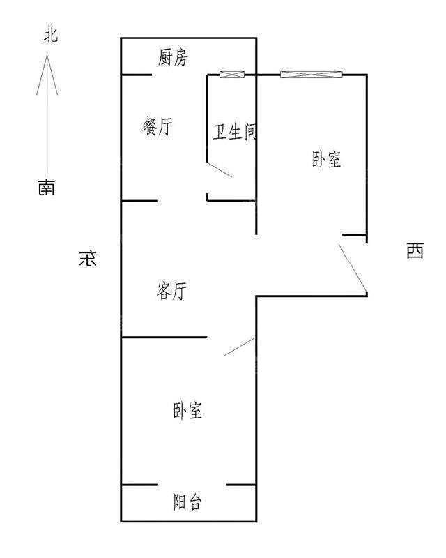 石化新村沧炼2室2厅1卫63㎡