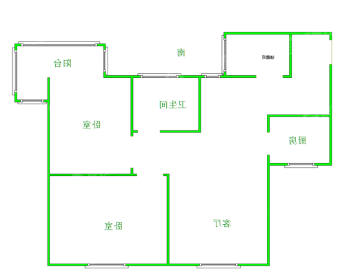 鼓楼上城西院3室2厅1卫122㎡