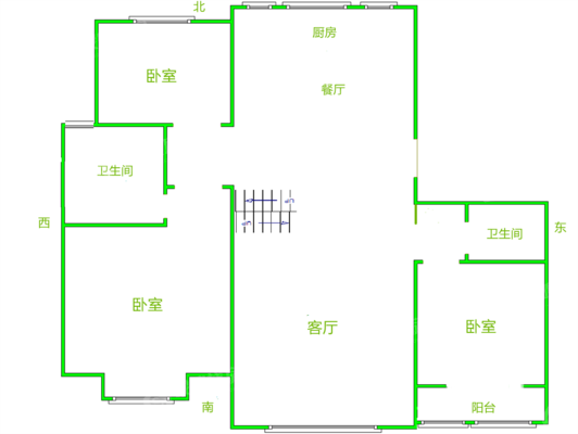 宏宇臻园（西区）3室2厅2卫136㎡