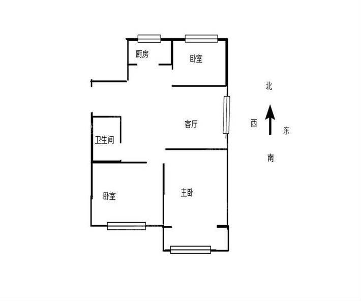 天成郡府东区3室2厅1卫114㎡