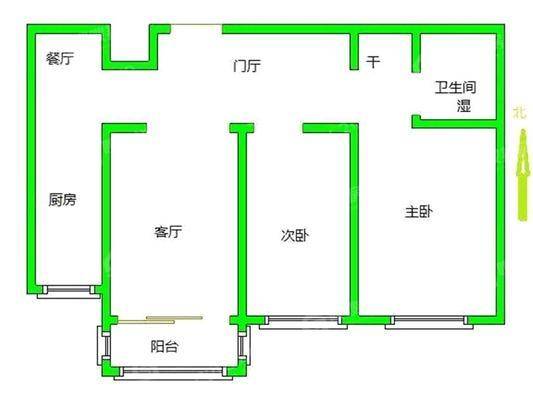 金鼎领域2室2厅1卫99㎡