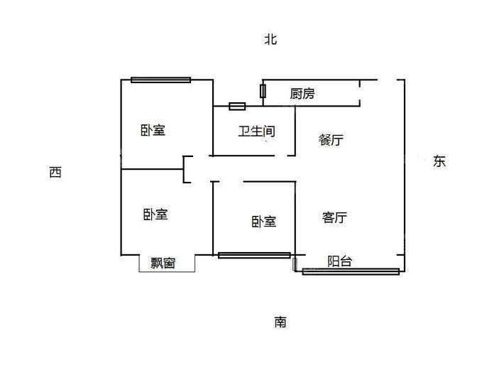 信友城市之光3室2厅1卫113㎡