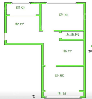 颐和家园2室2厅1卫69㎡