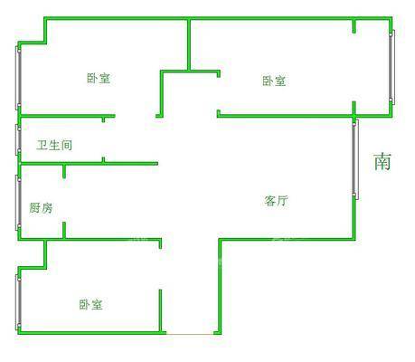 南湖小区3室2厅1卫70㎡