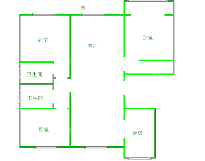 天成诚园二期3室2厅2卫127㎡