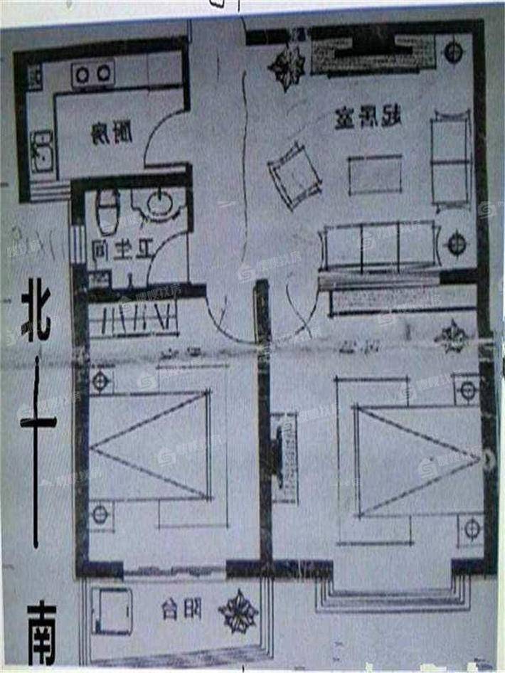 颐和文园东院2室2厅1卫81㎡