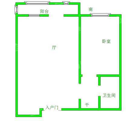 金鼎领域2室1厅1卫66㎡