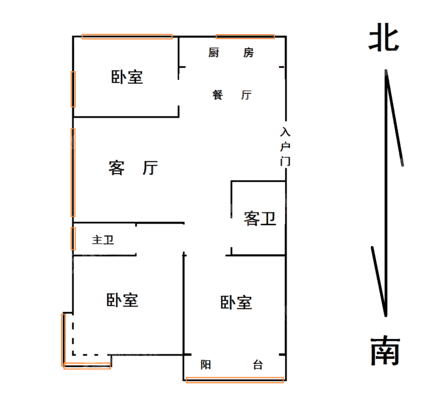 天成郡府东区3室2厅2卫134㎡