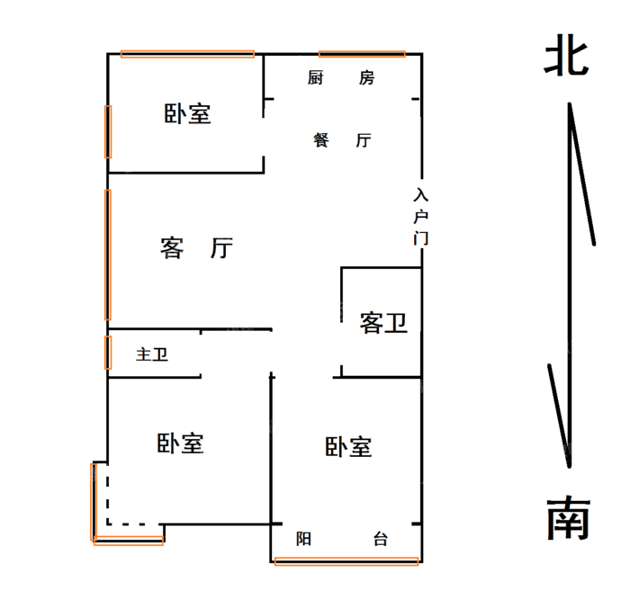 天成郡府东区3室2厅2卫134㎡