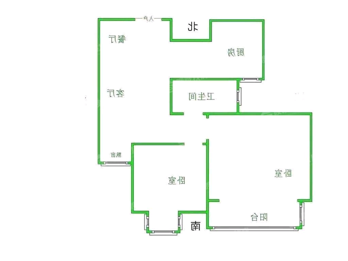 凤凰城（B区）2室2厅1卫73㎡